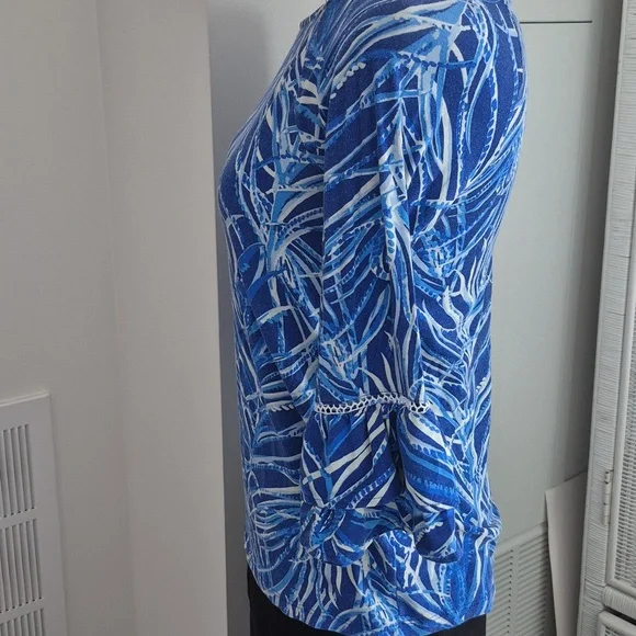 Lilly Pulitzer Laddie Top In Twilight Blue Early Riser Size XXS - Picture 6 of 8